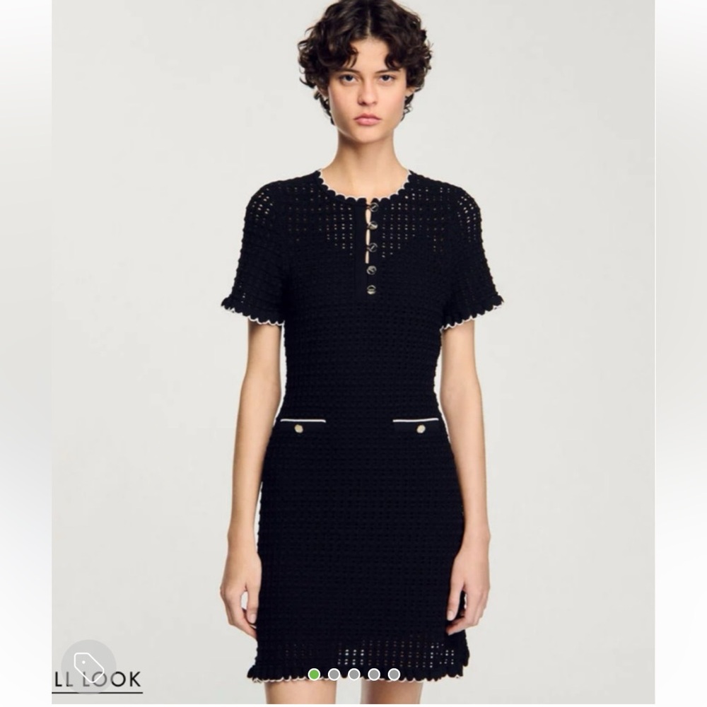 Sandro Knit Dress Black